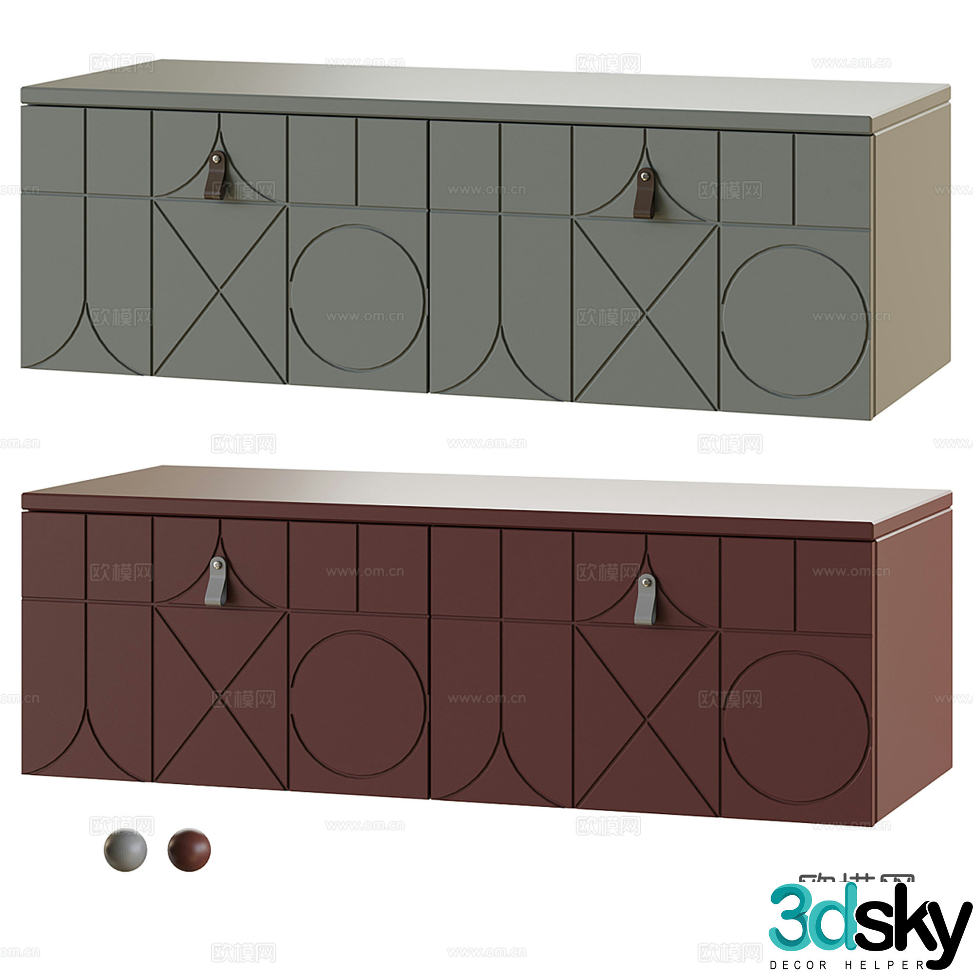 Modern entryway cabinet 3d model