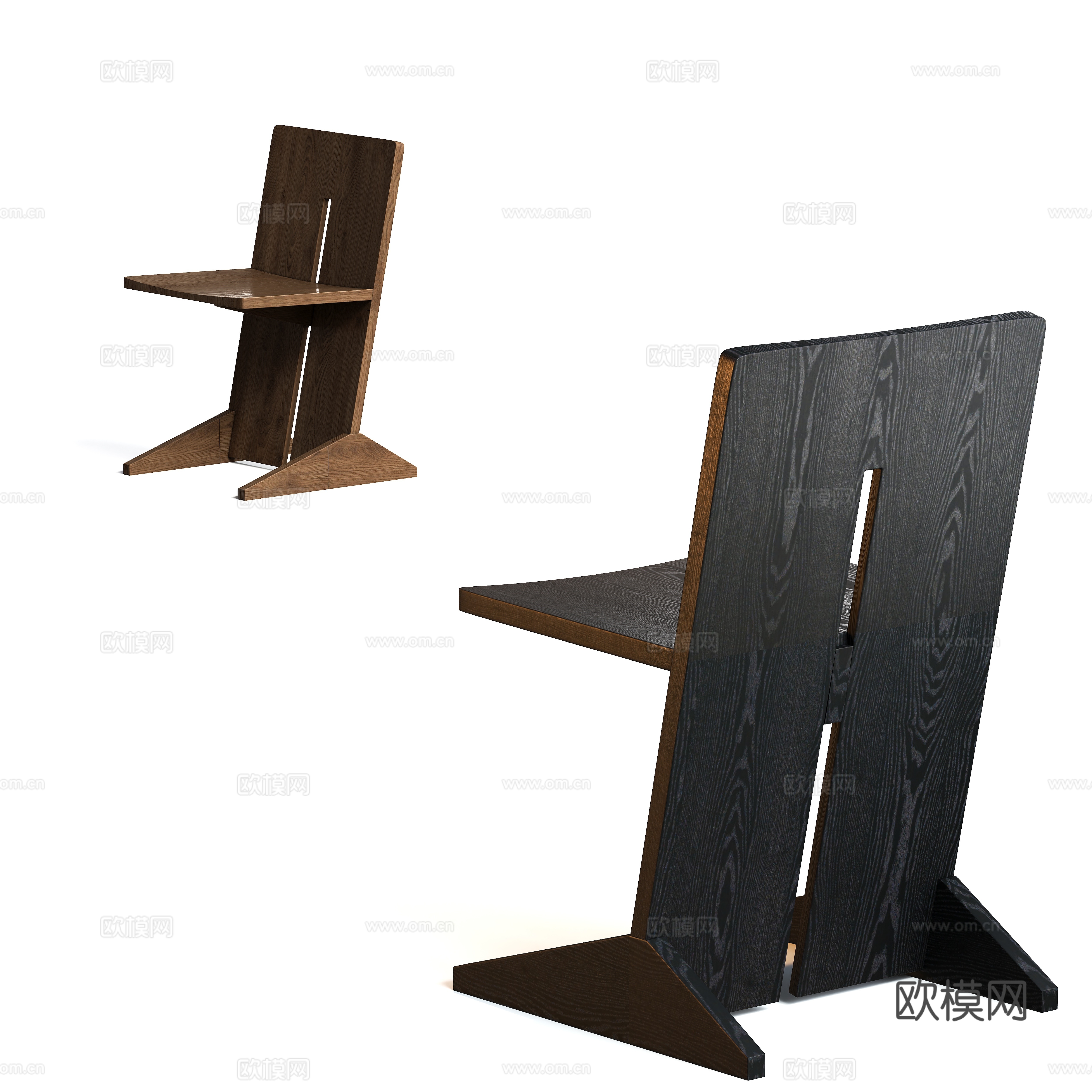 Medieval chair dining chair 3d model