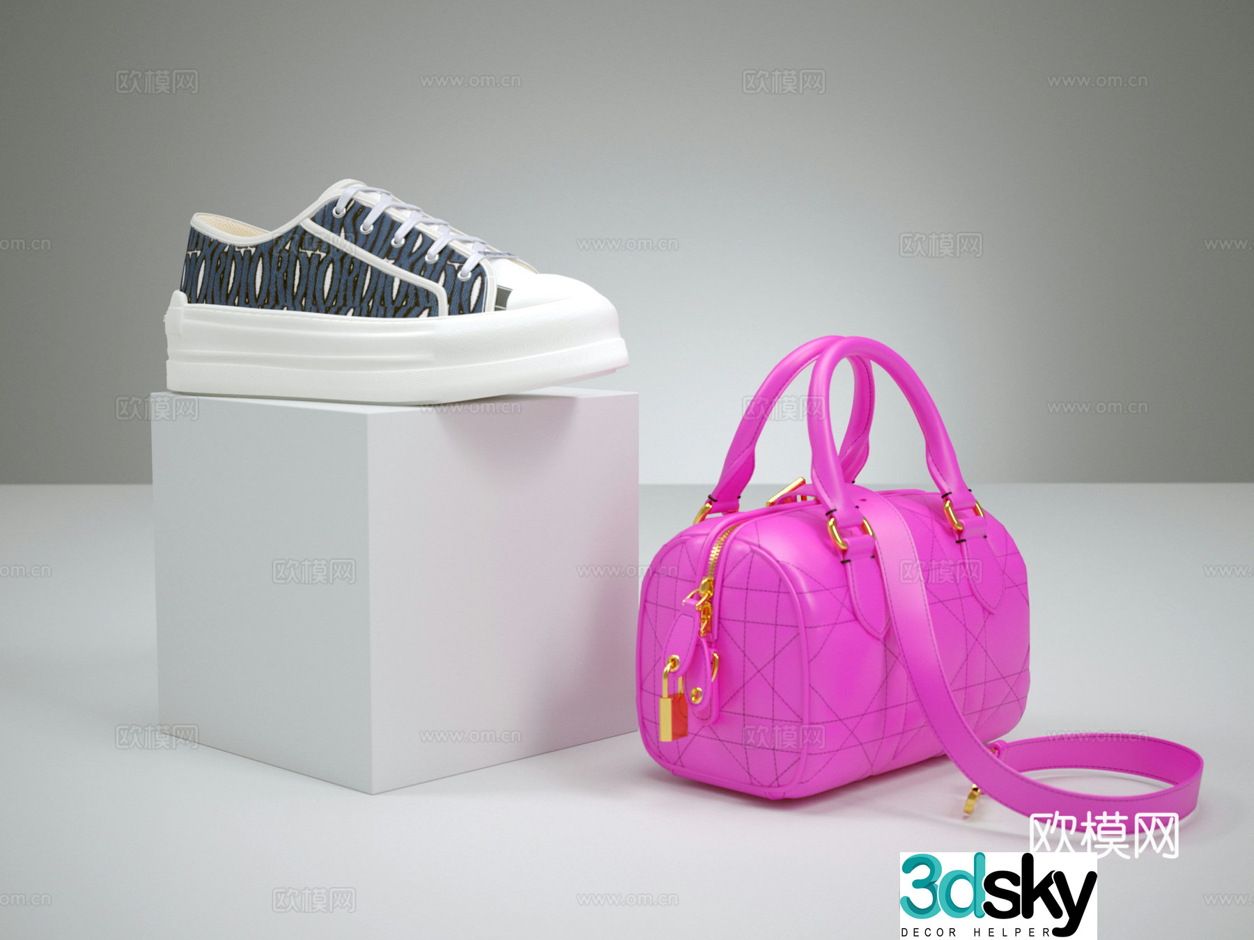 Shoes shoes bags handbags 3d model