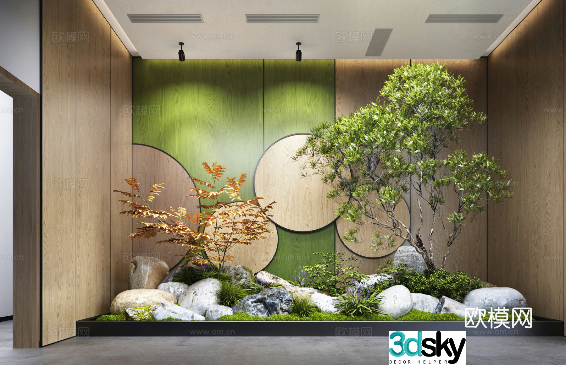 Indoor landscape plant landscaping 3d model