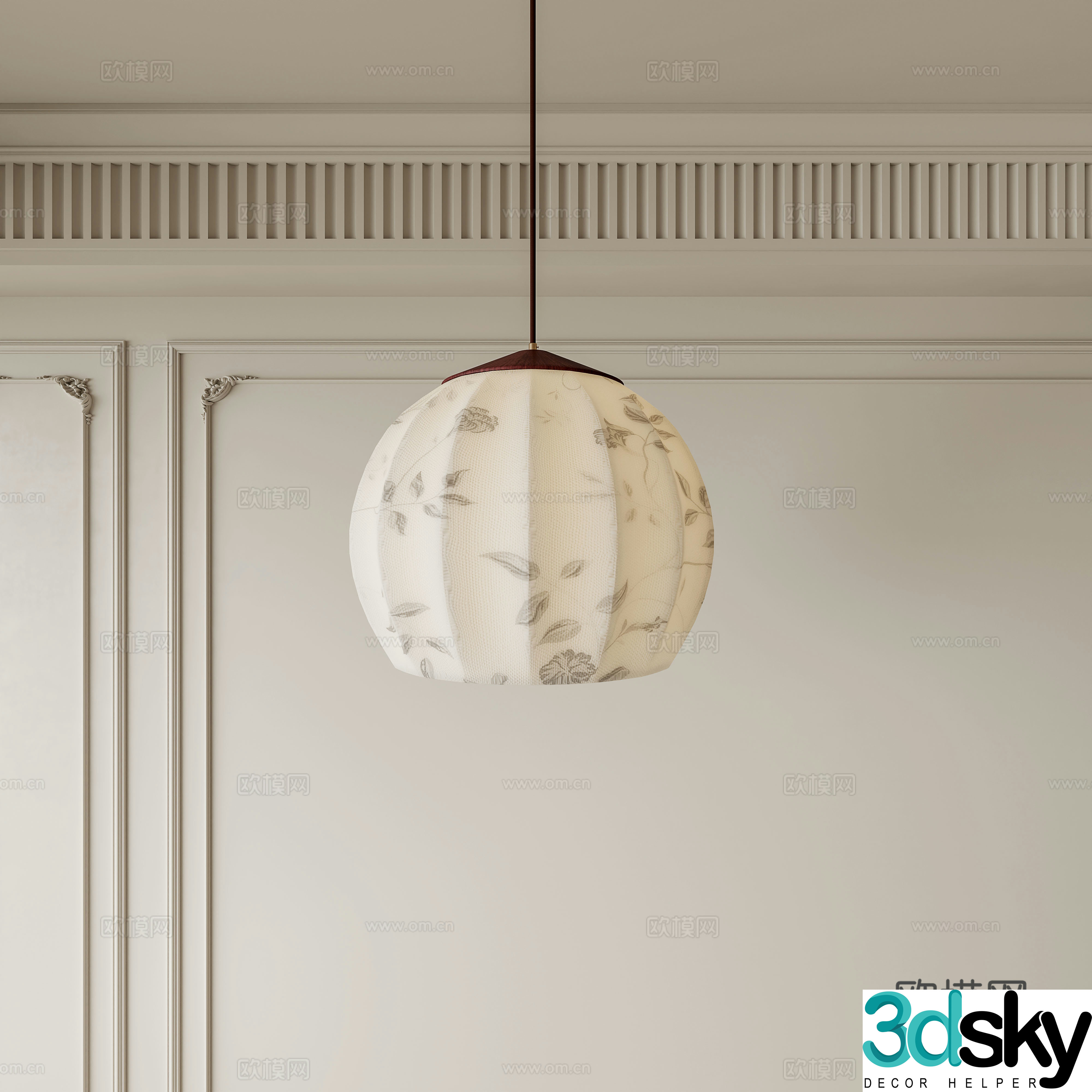 French Chandelier Chestnut Chandelier 3d Model