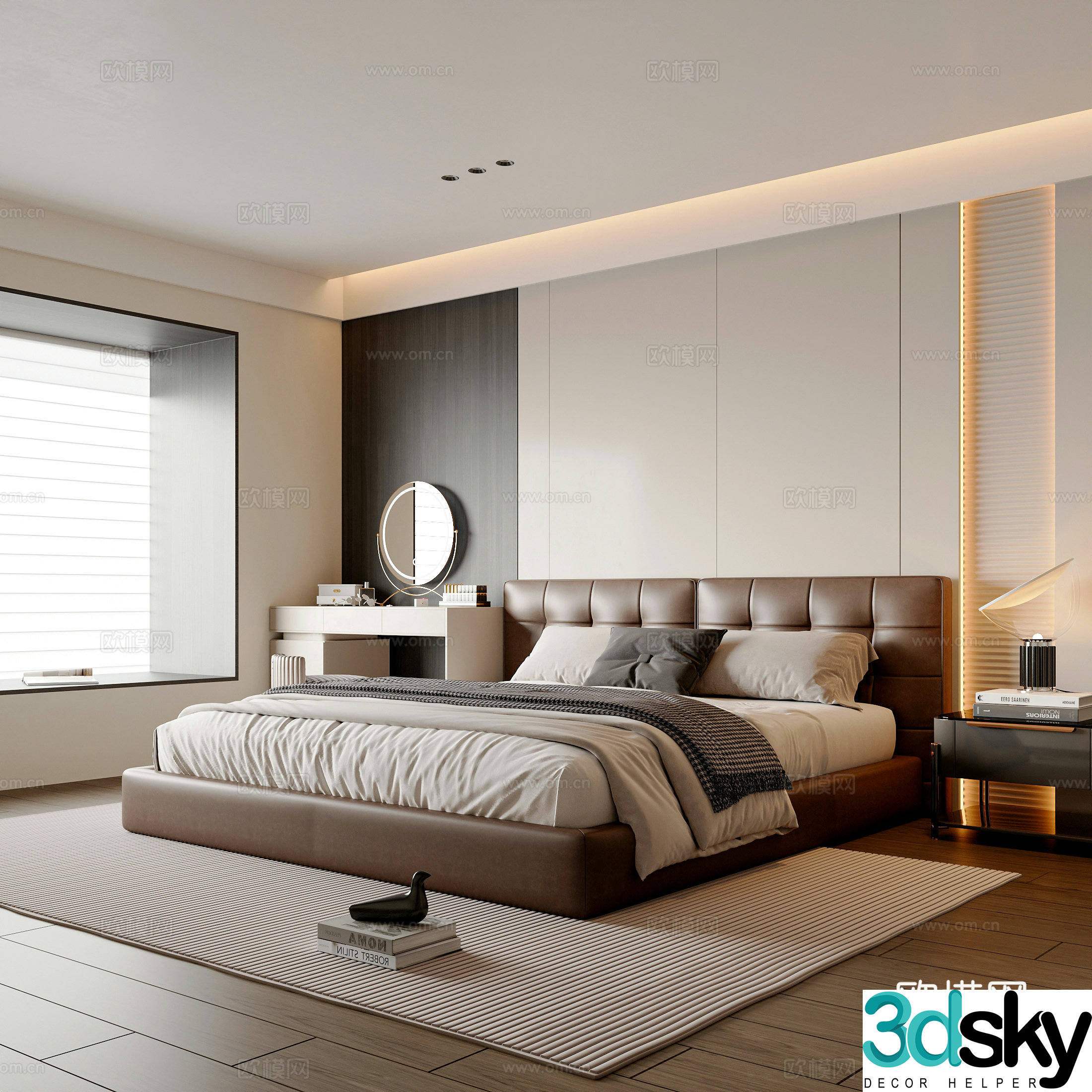 Italian bedroom master bedroom 3d model