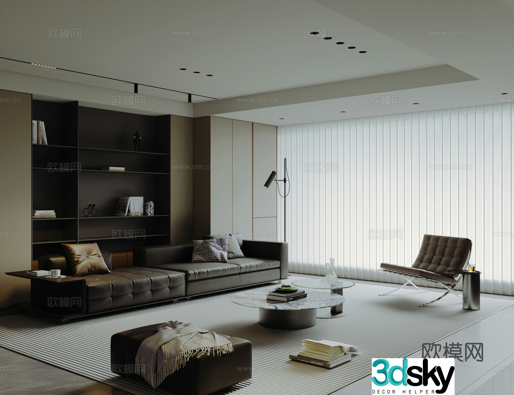 Modern living room 3d model
