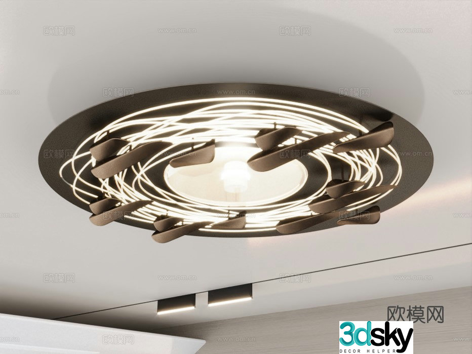 Creative ceiling lamp bedroom lamp 3d model