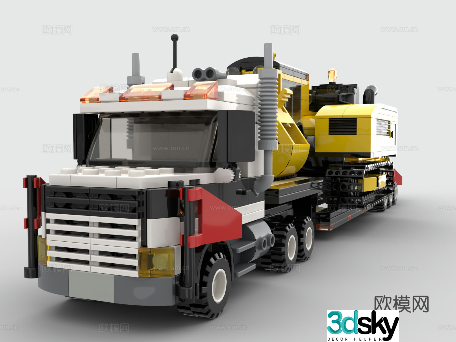 Lego LEGO toys building blocks engineering vehicle transport vehicle excavator 3d model