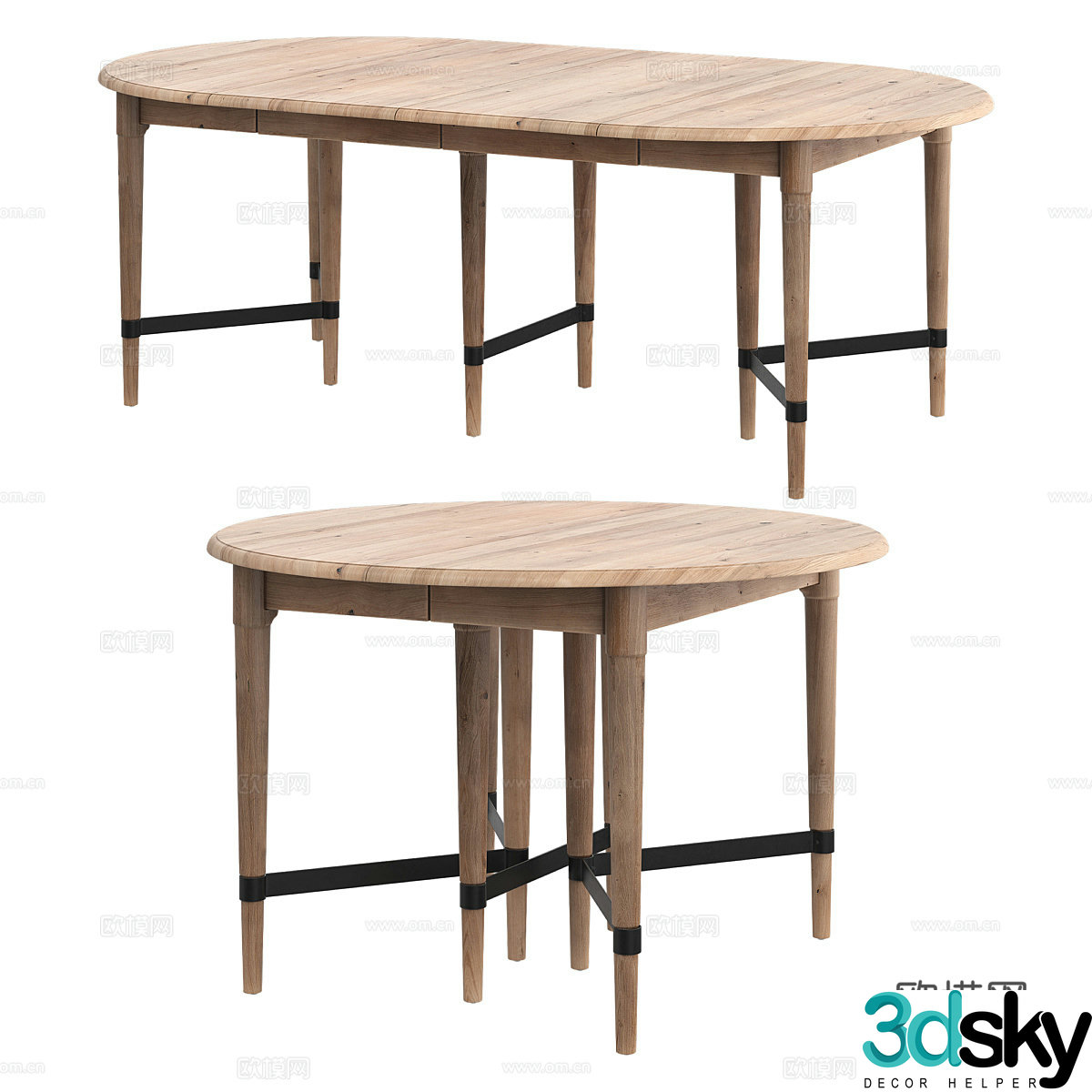 Nordic dining table 3d model