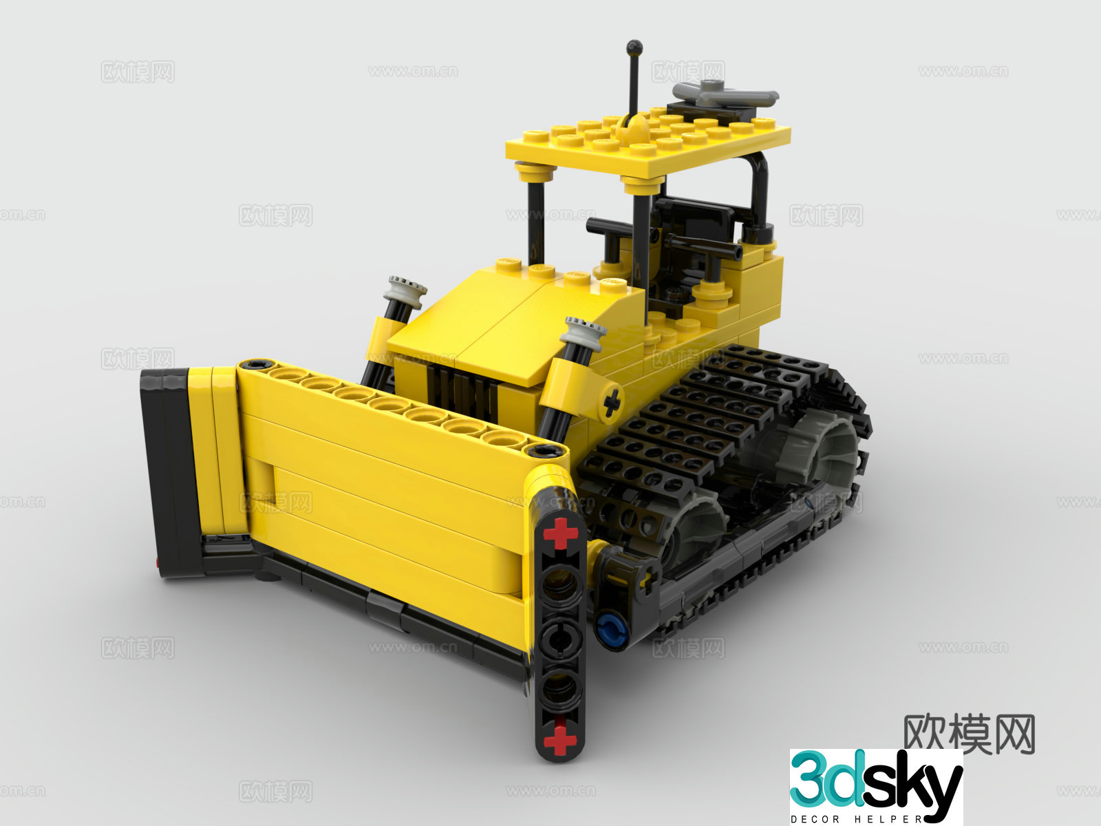 LEGO LEGO toys building block construction vehicle bulldozer 3d model