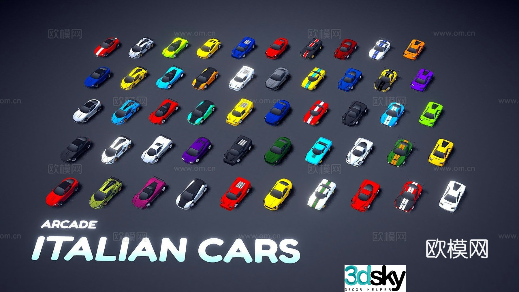 italian car toy car 3d model