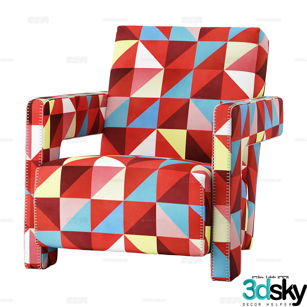 Single sofa leisure sofa 3d model