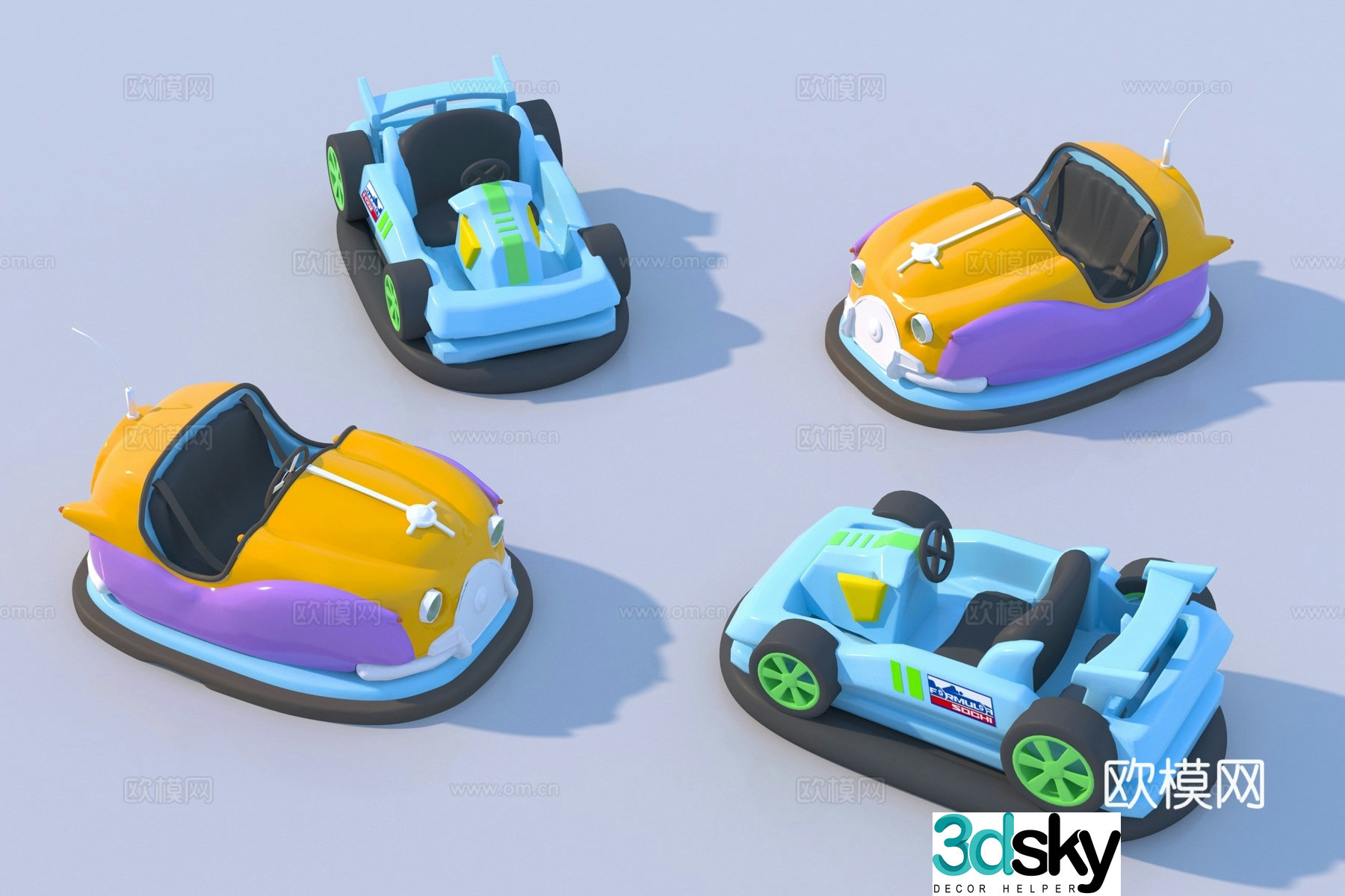 Bumper car toy car 3d model