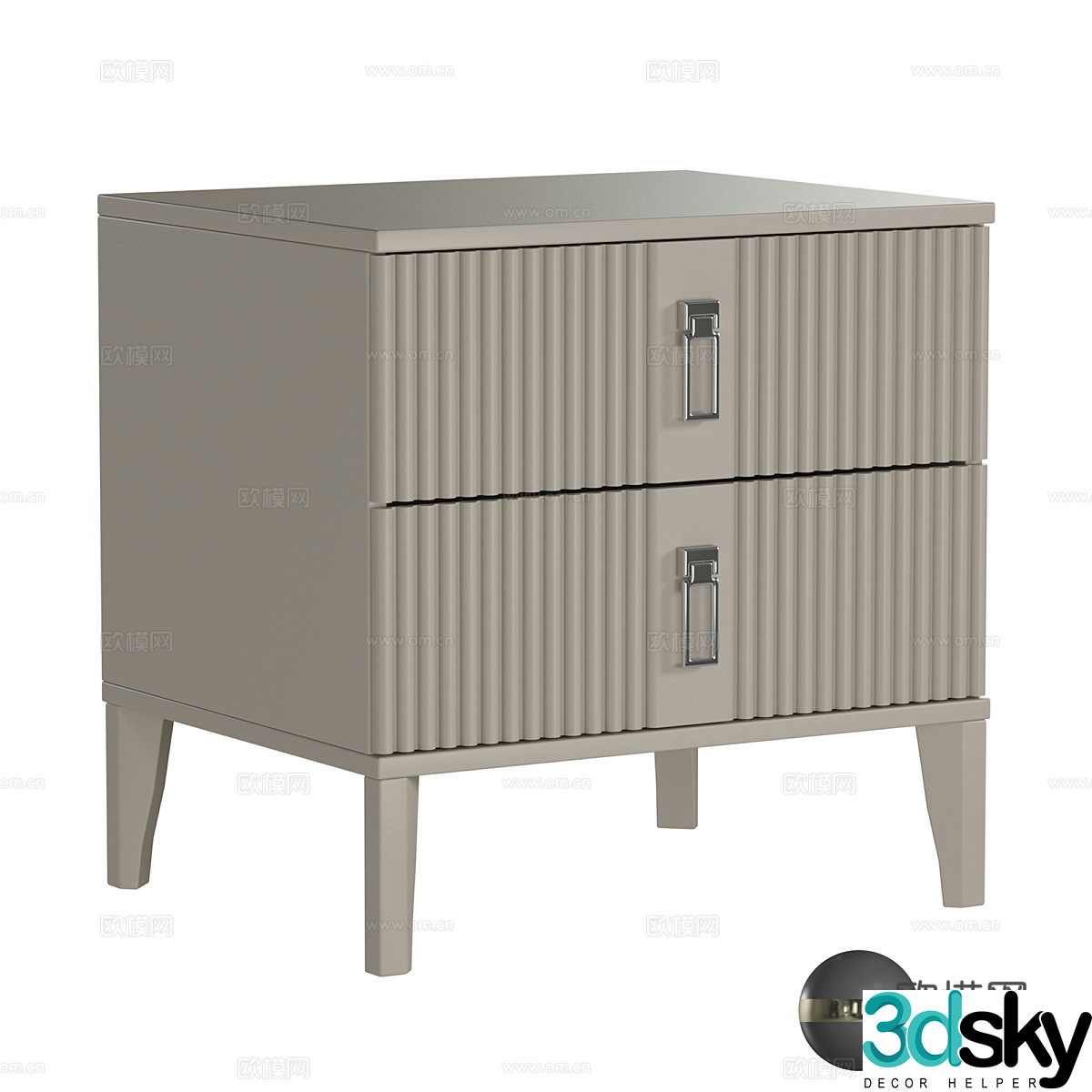 Modern bedside table 3d model