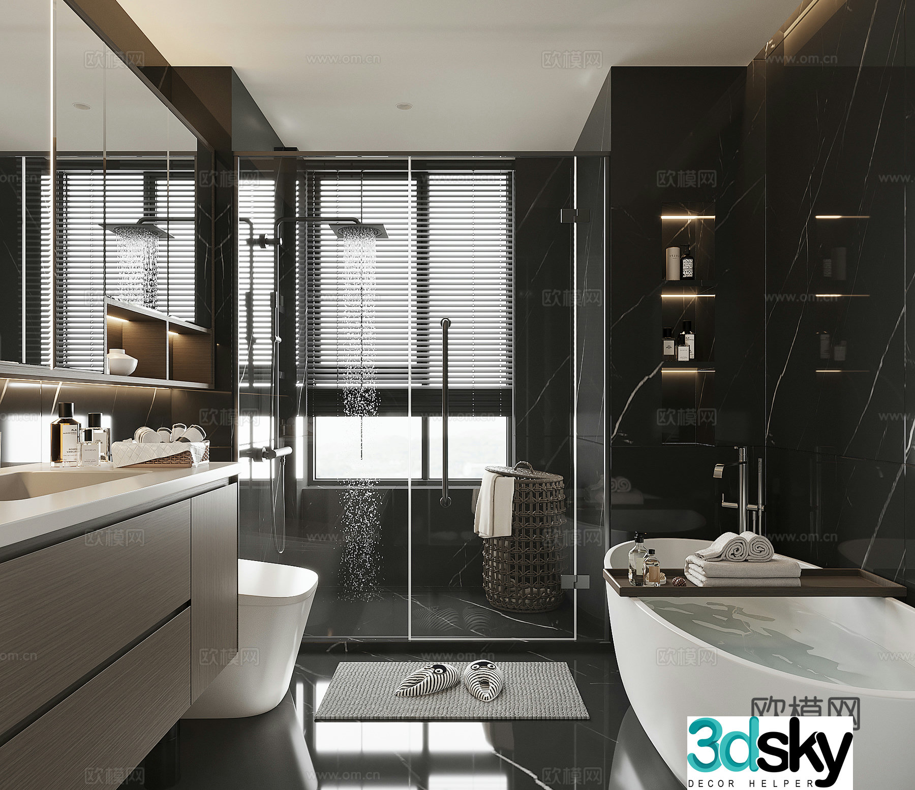 Modern bathroom bathroom 3d model