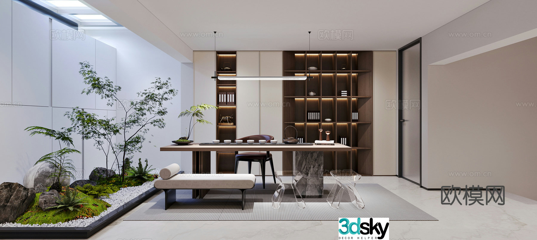 Modern tea room 3d model