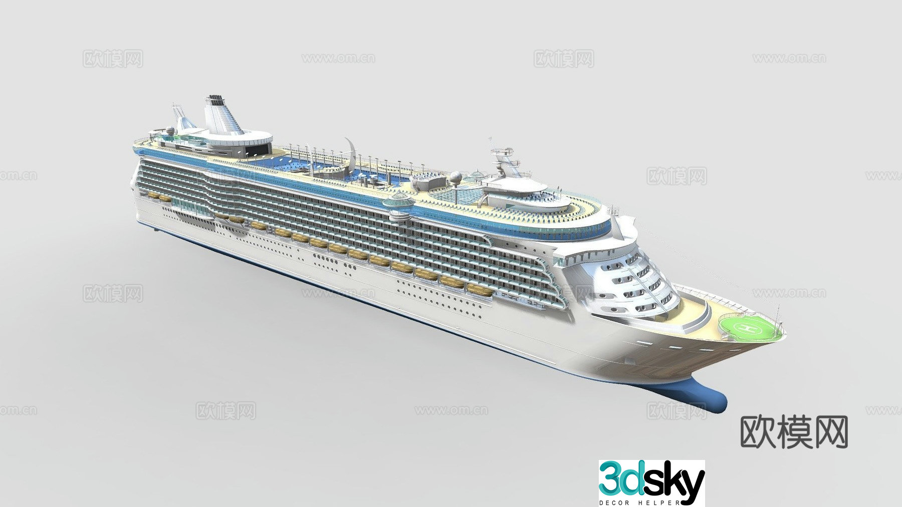 cruise ship 3d model