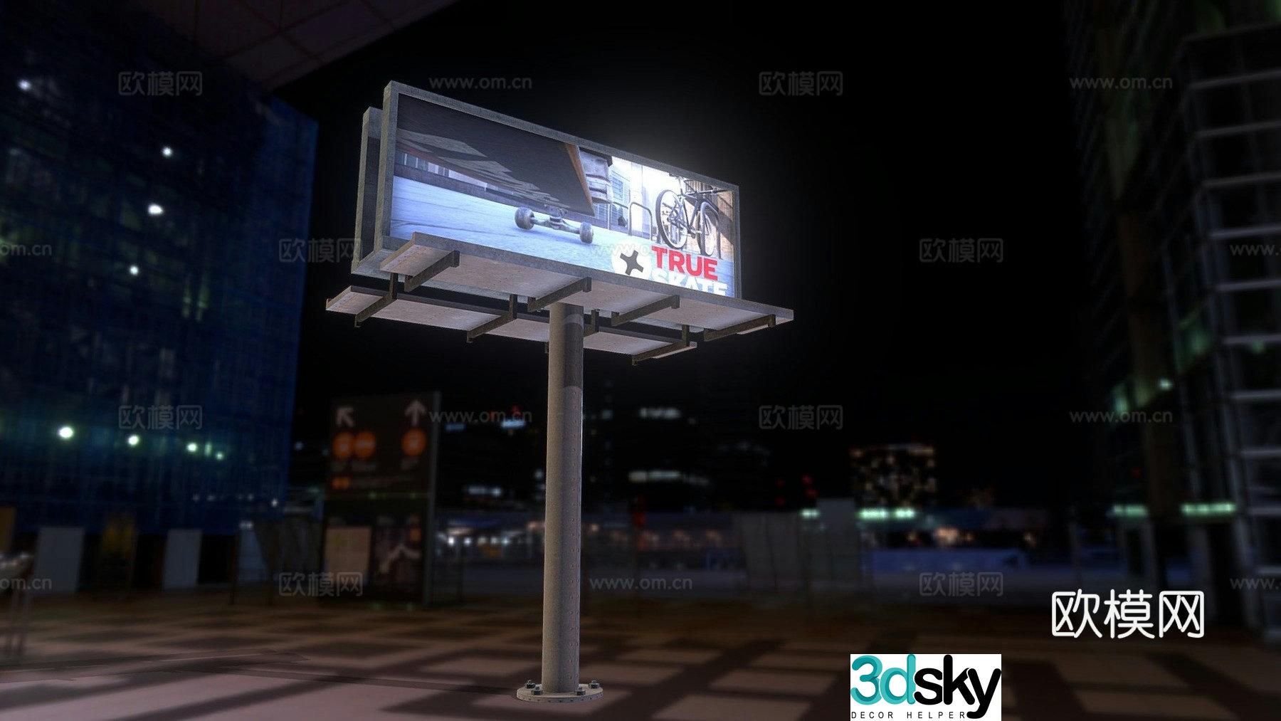 billboard sign 3d model