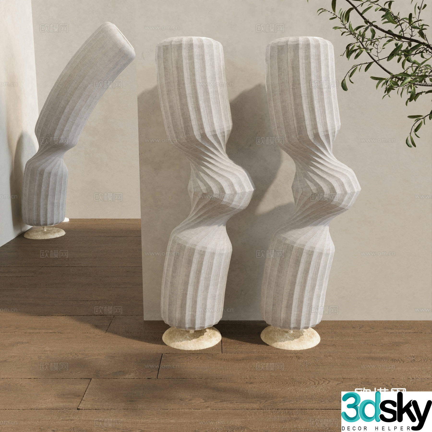 Creative floor lamp 3d model
