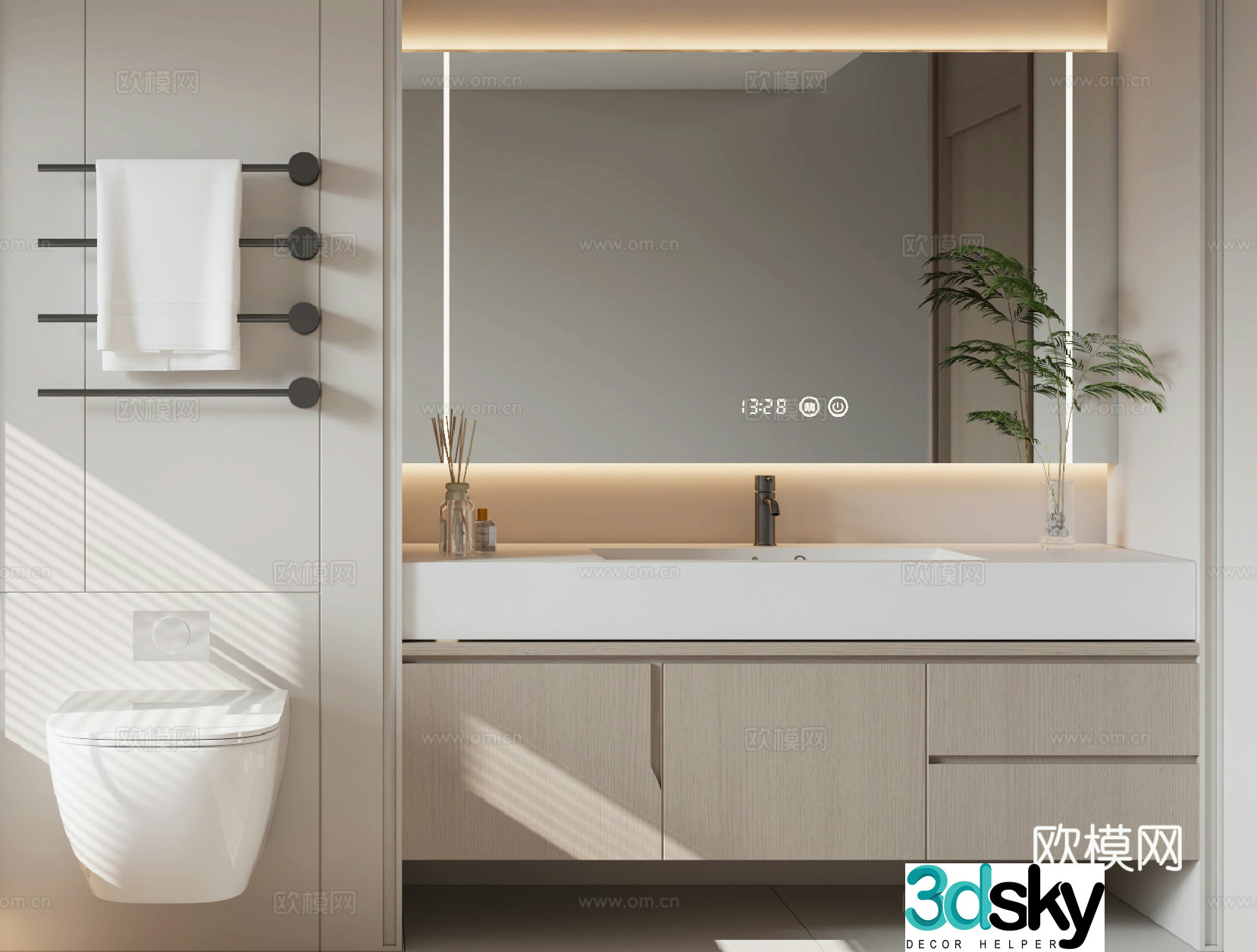 Modern bathroom cabinet 3d model