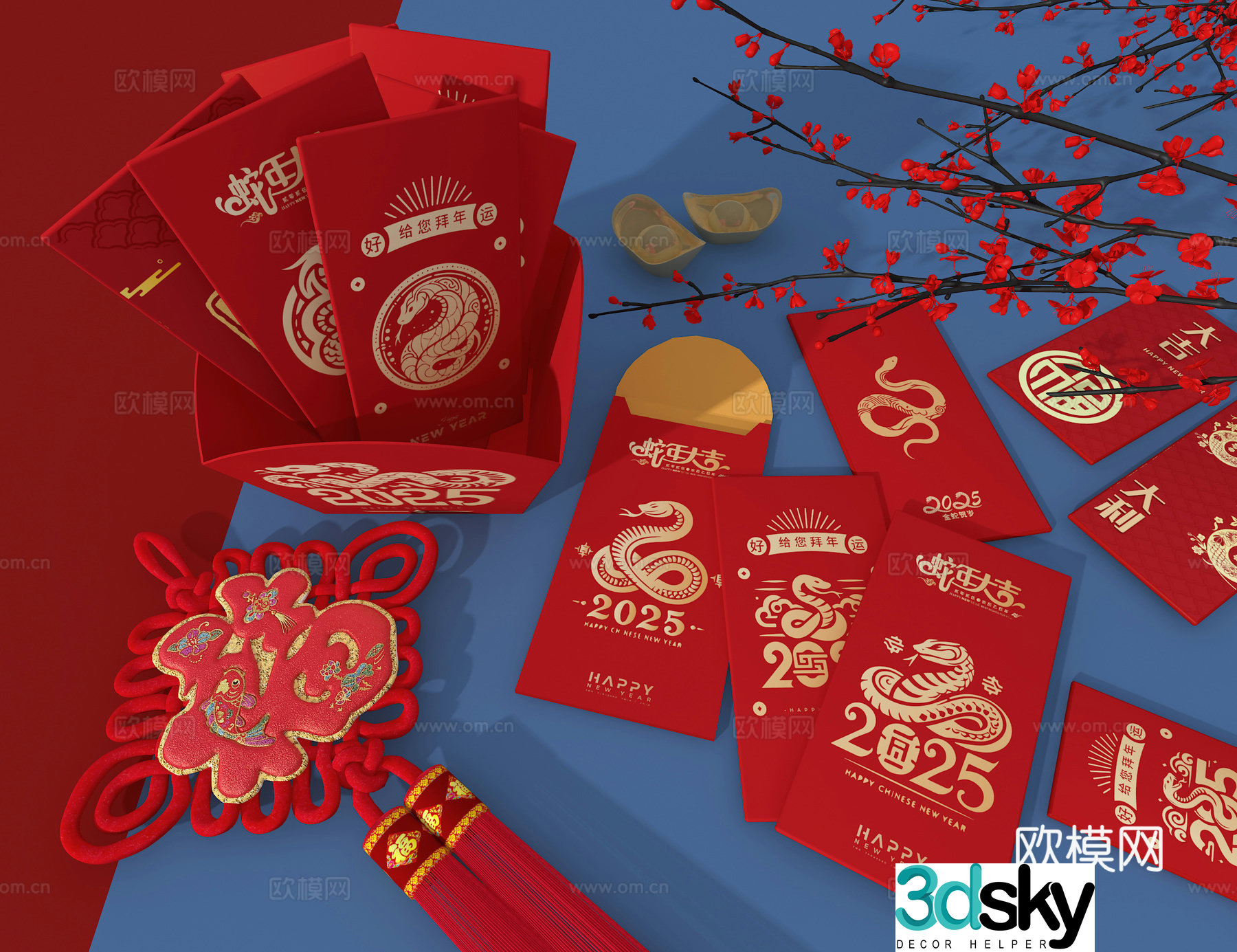 red envelope 3d model