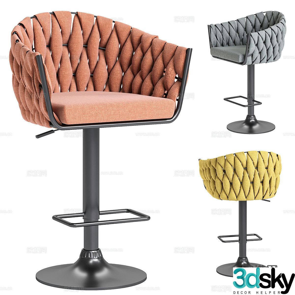 bar stool bar stool high stool 3d model