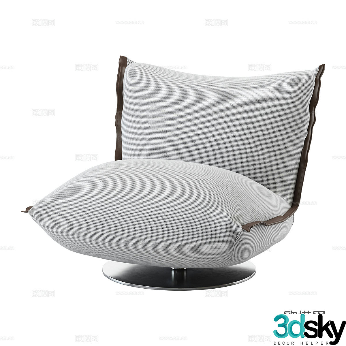 Modern minimalist sofa leisure sofa lazy sofa 3d model