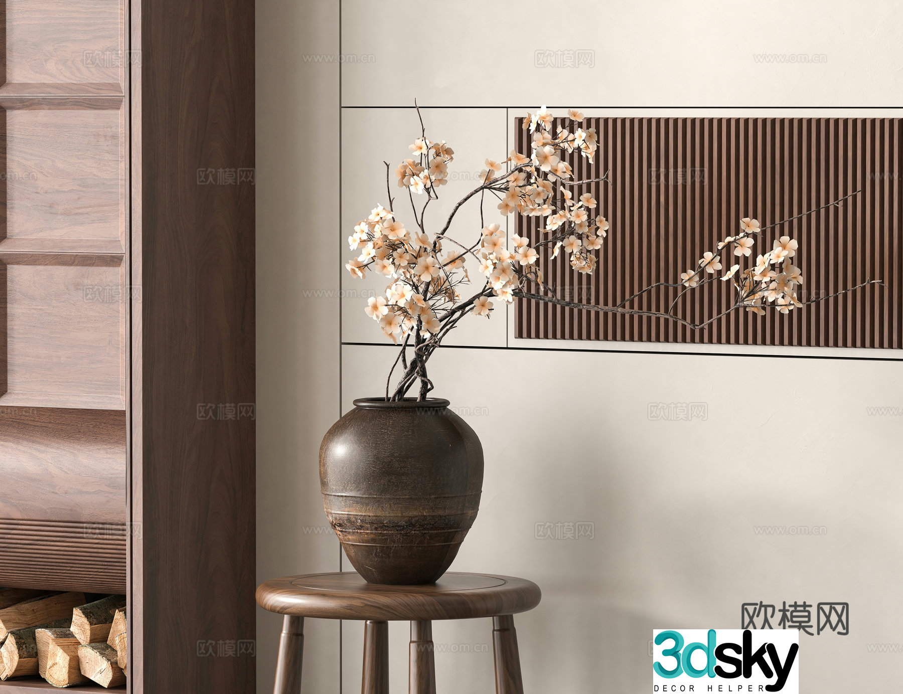 Medieval style vase floral arrangement flower arrangement 3d model