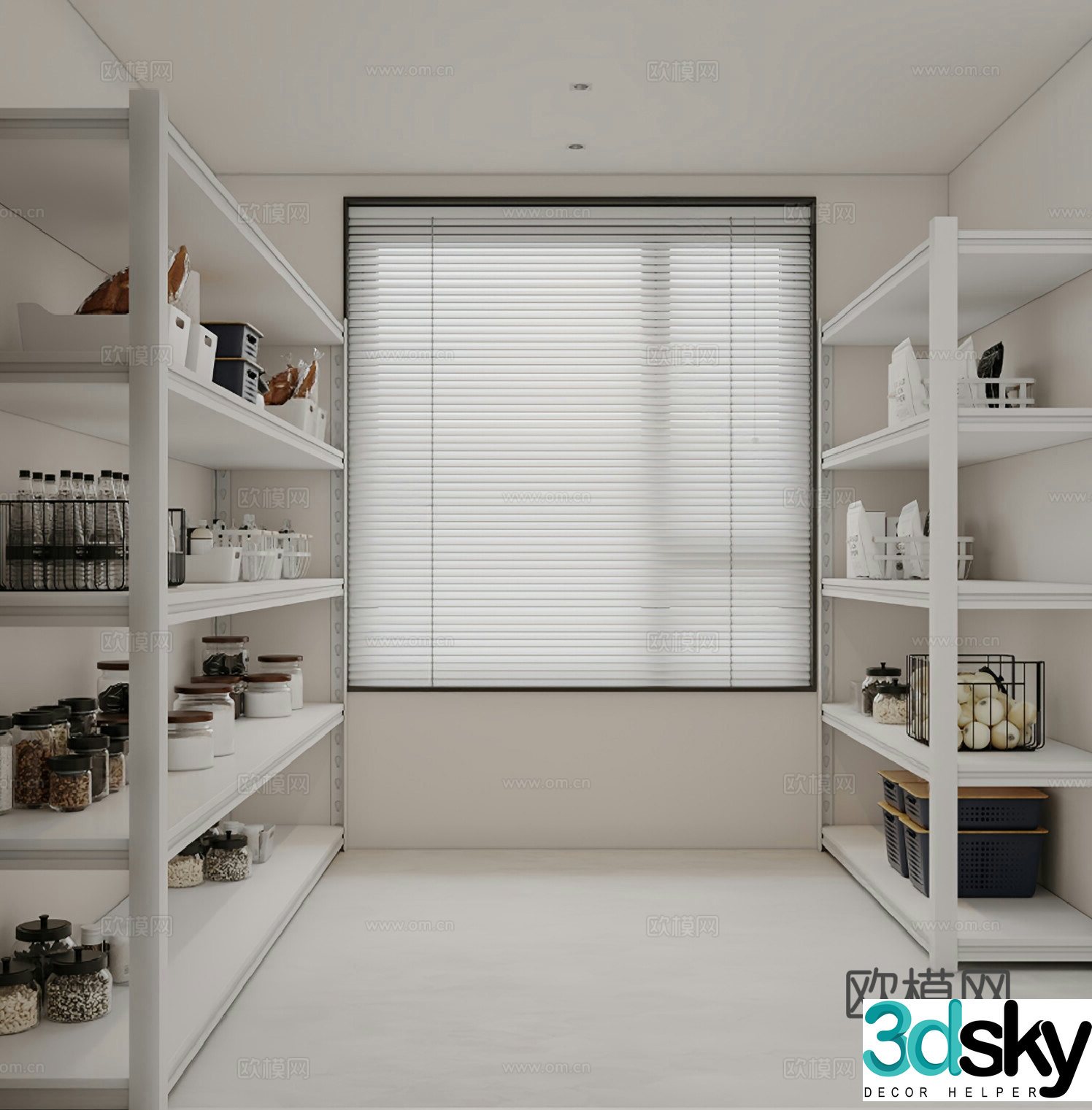 Modern storage room small warehouse 3d model