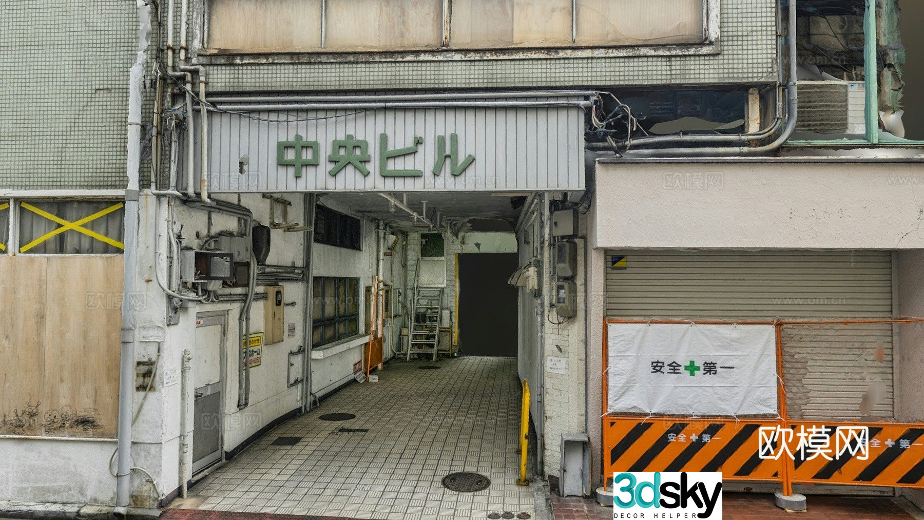Old Japanese garage 3d model