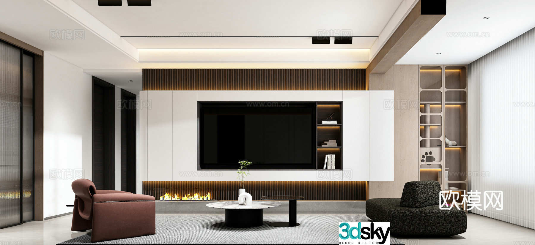 Modern living room 3d model