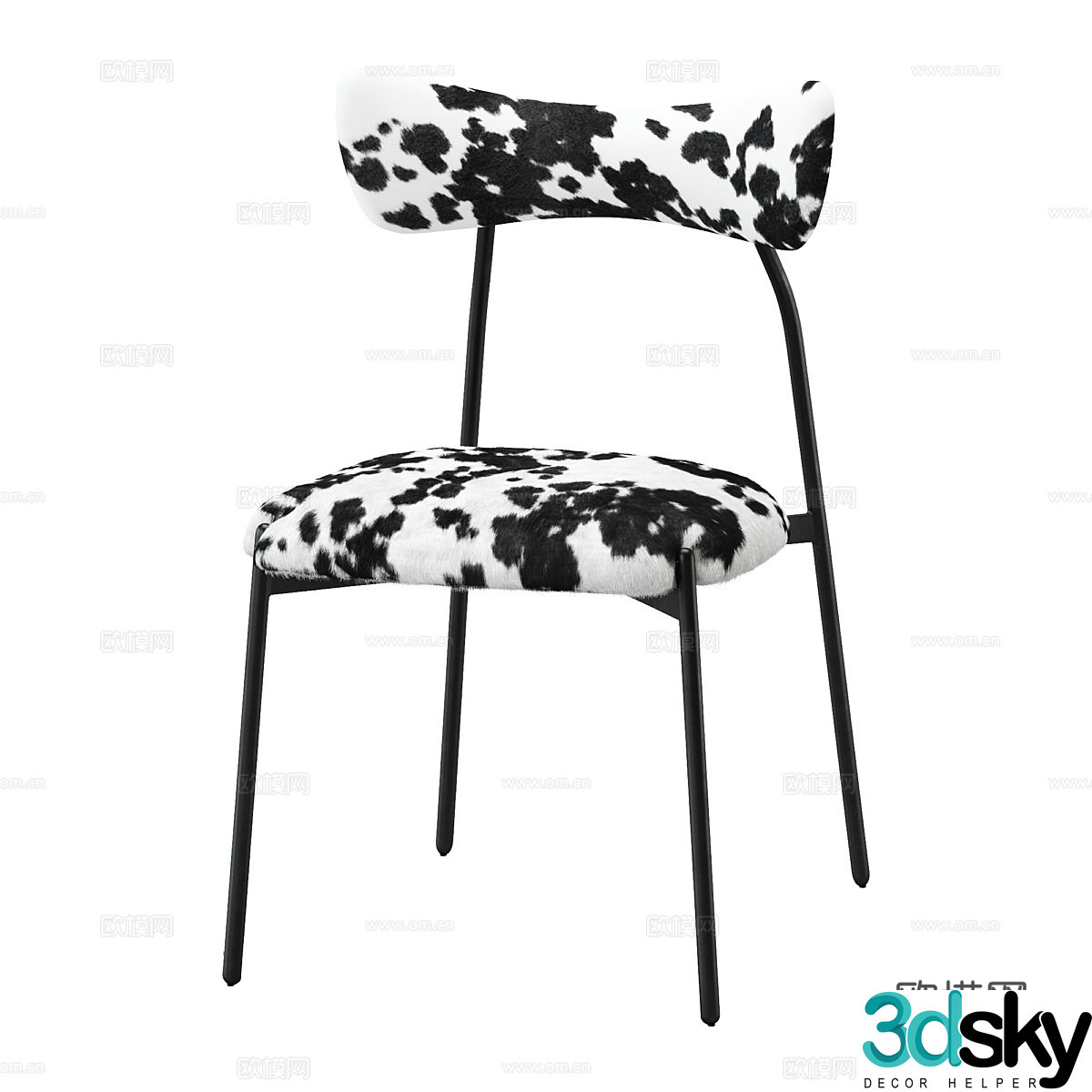 Nordic chair dining chair 3d model