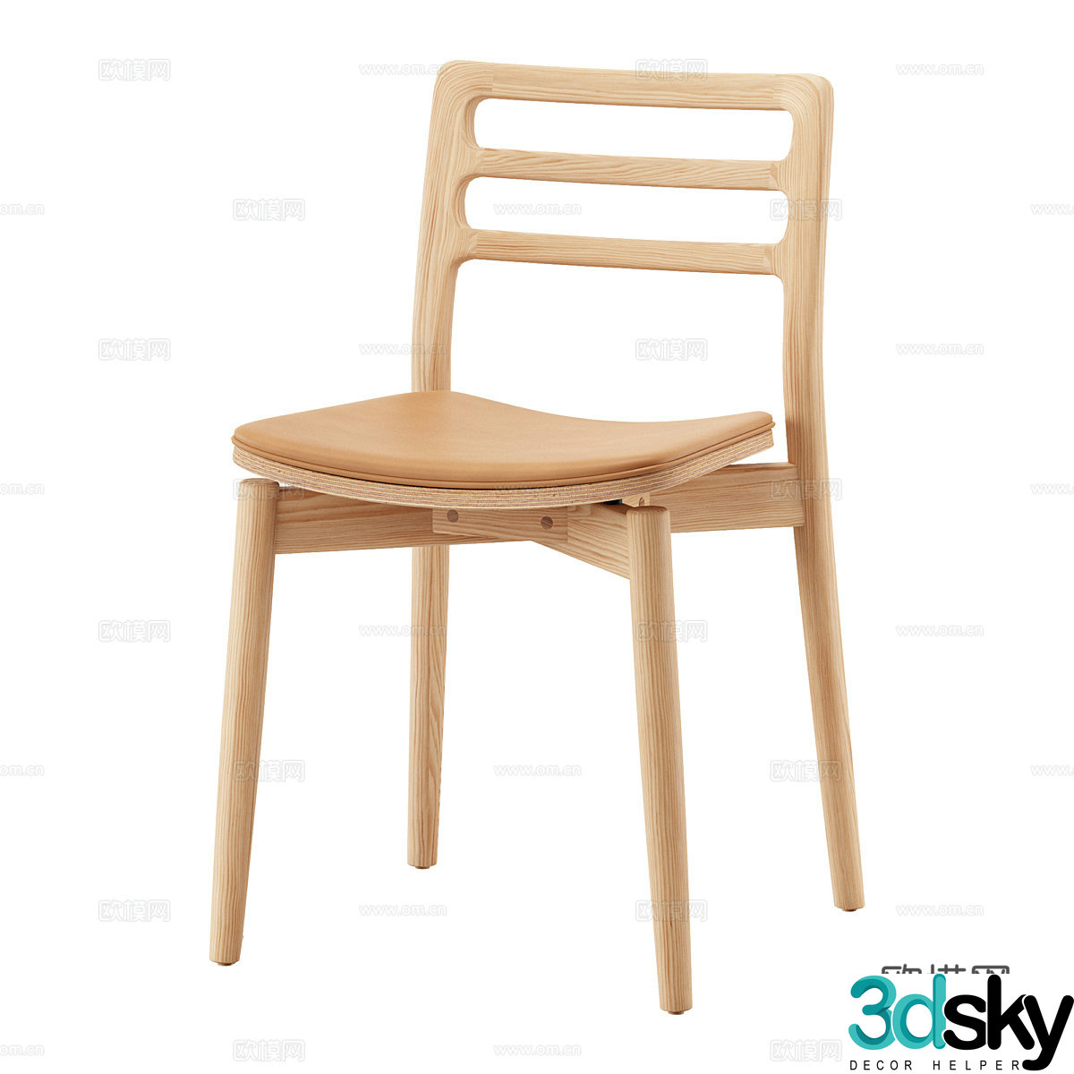 Nordic chair single chair 3d model