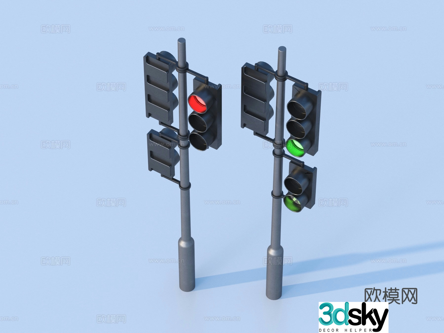 Traffic light Traffic light Indicator light 3d model