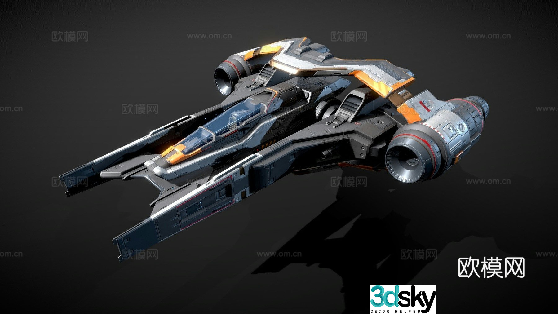 Warthog fighter 3d model