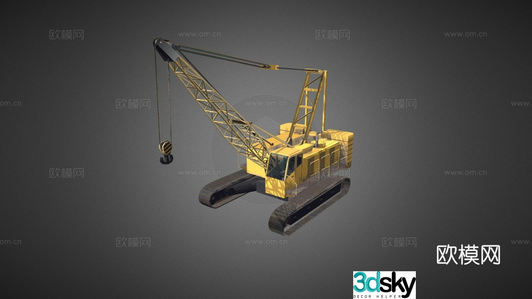Crawler crane 3d model