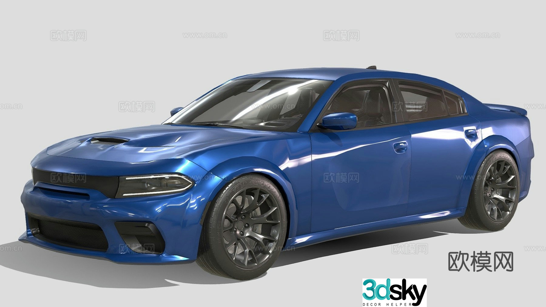 dodge car sedan 3d model
