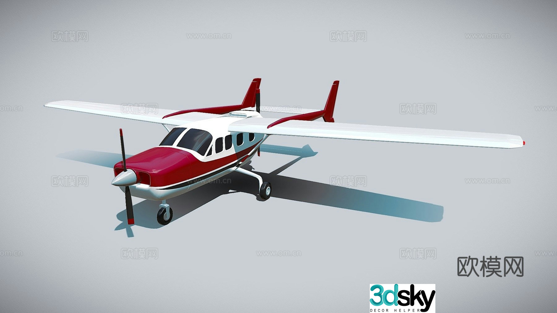old era airplane 3d model