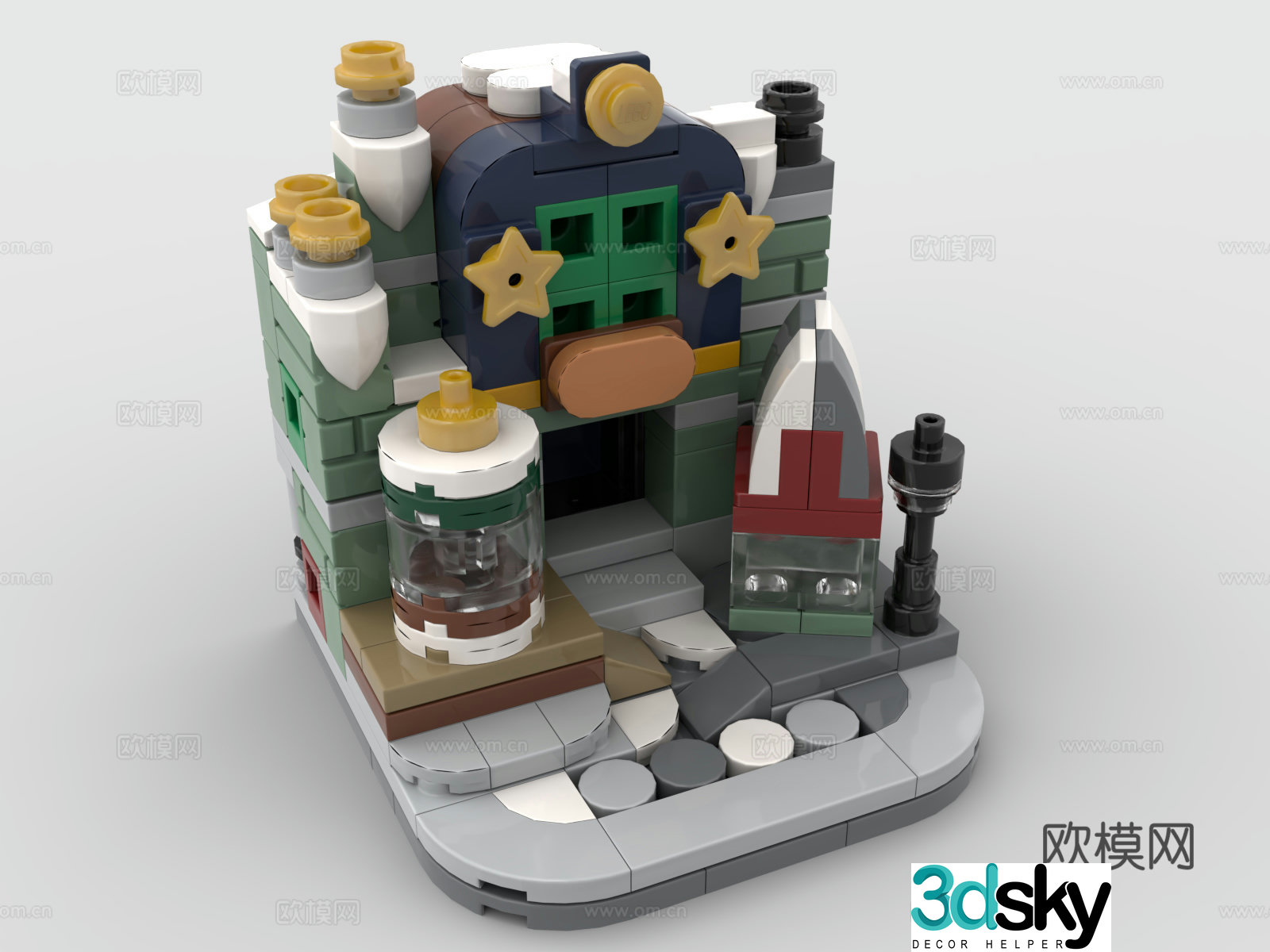 Lego toys building block toys mini building 3d model
