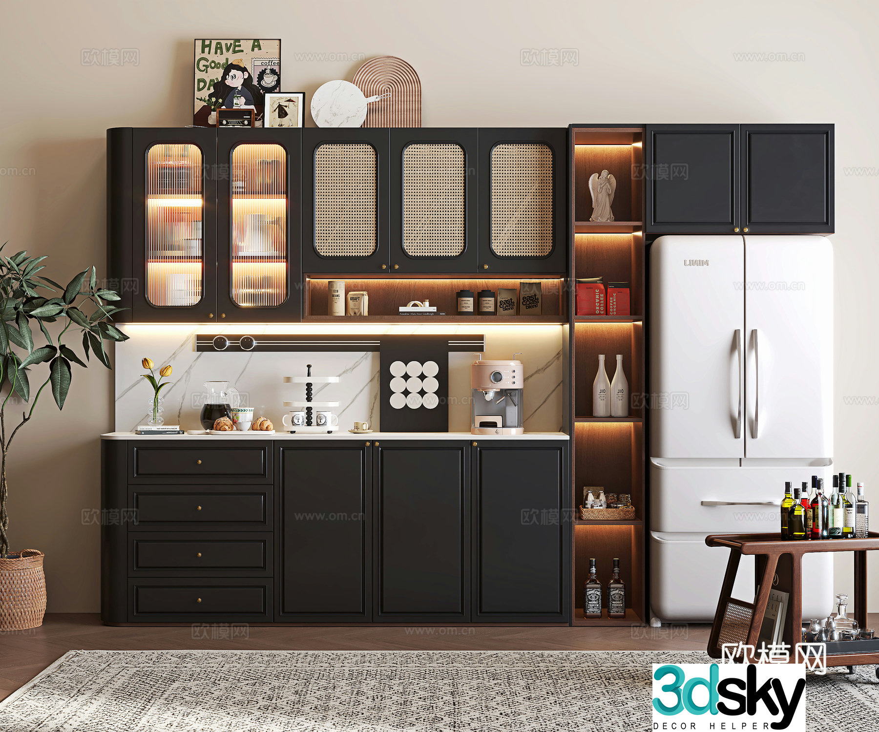 French sideboard 3d model