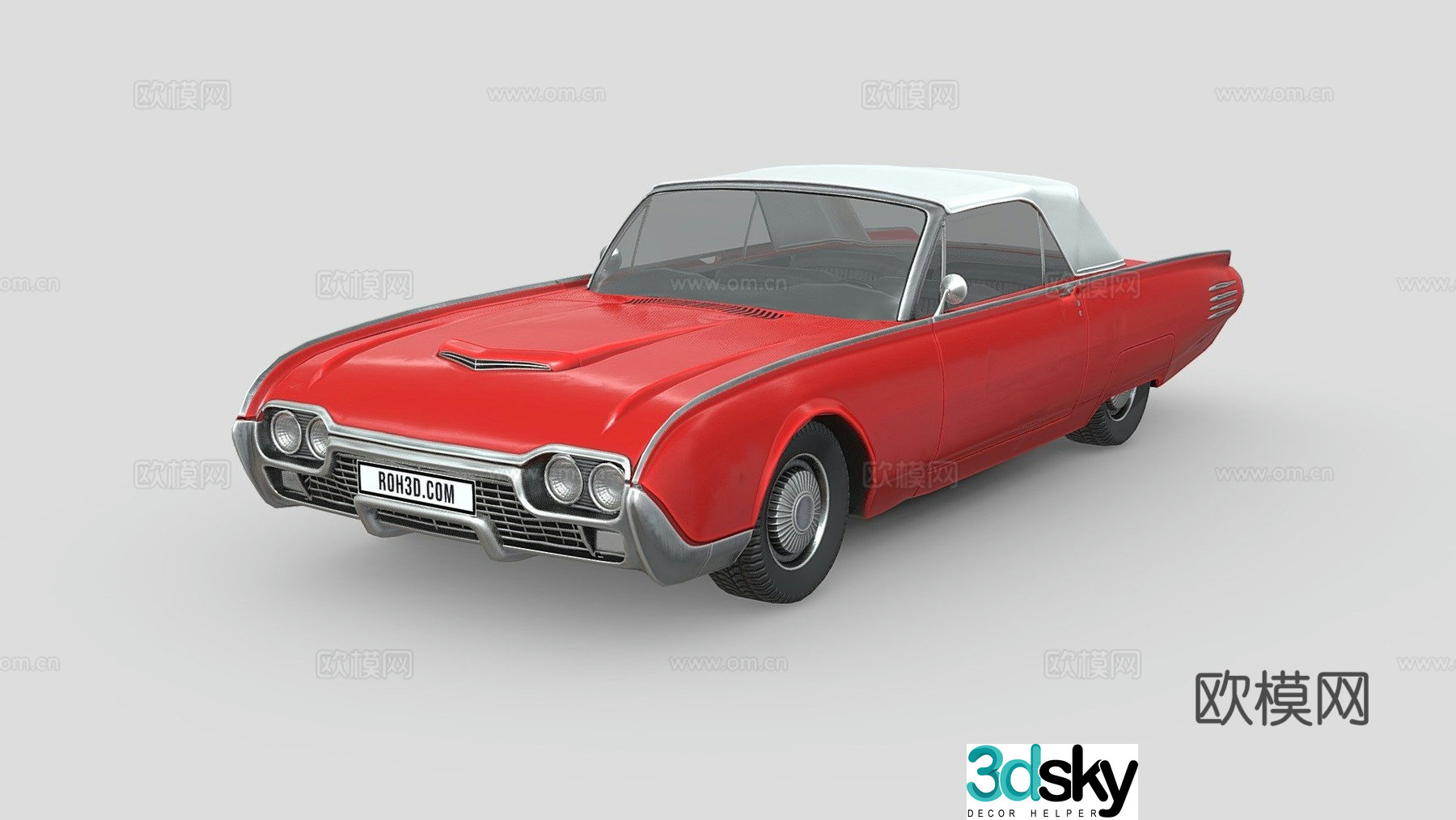 vintage car 3d model