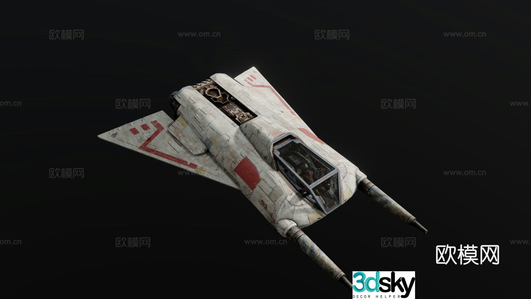 star wars fighter 3d model