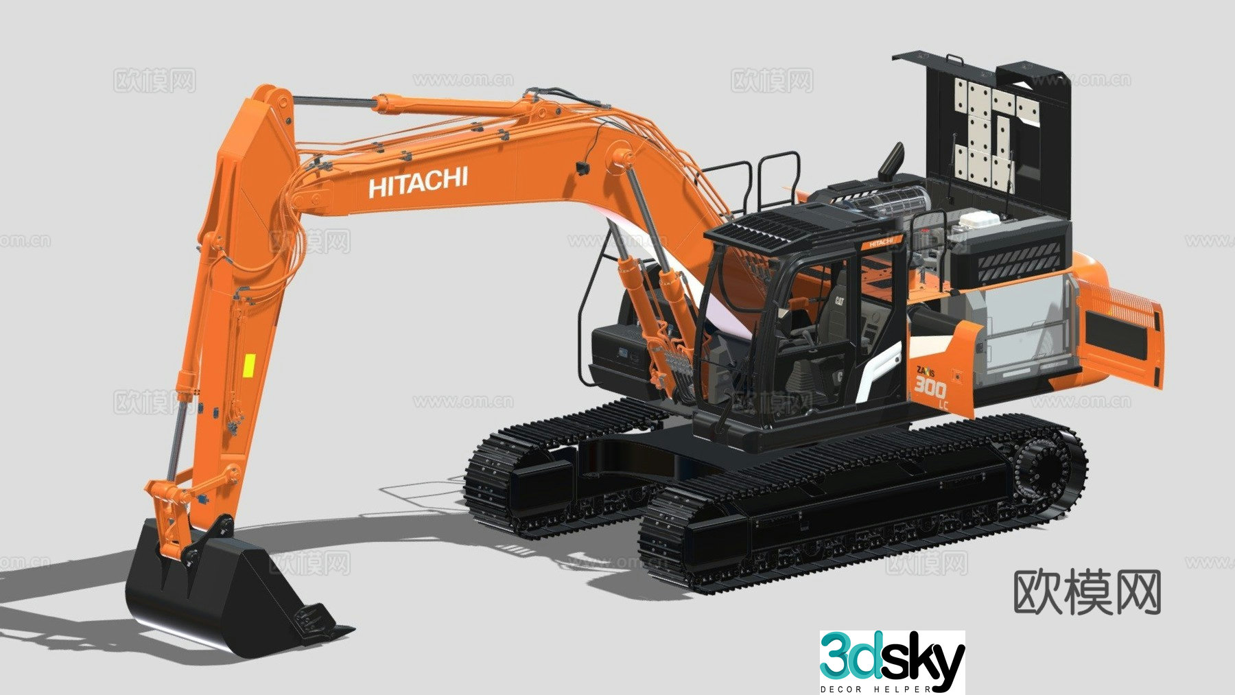medium excavator 3d model