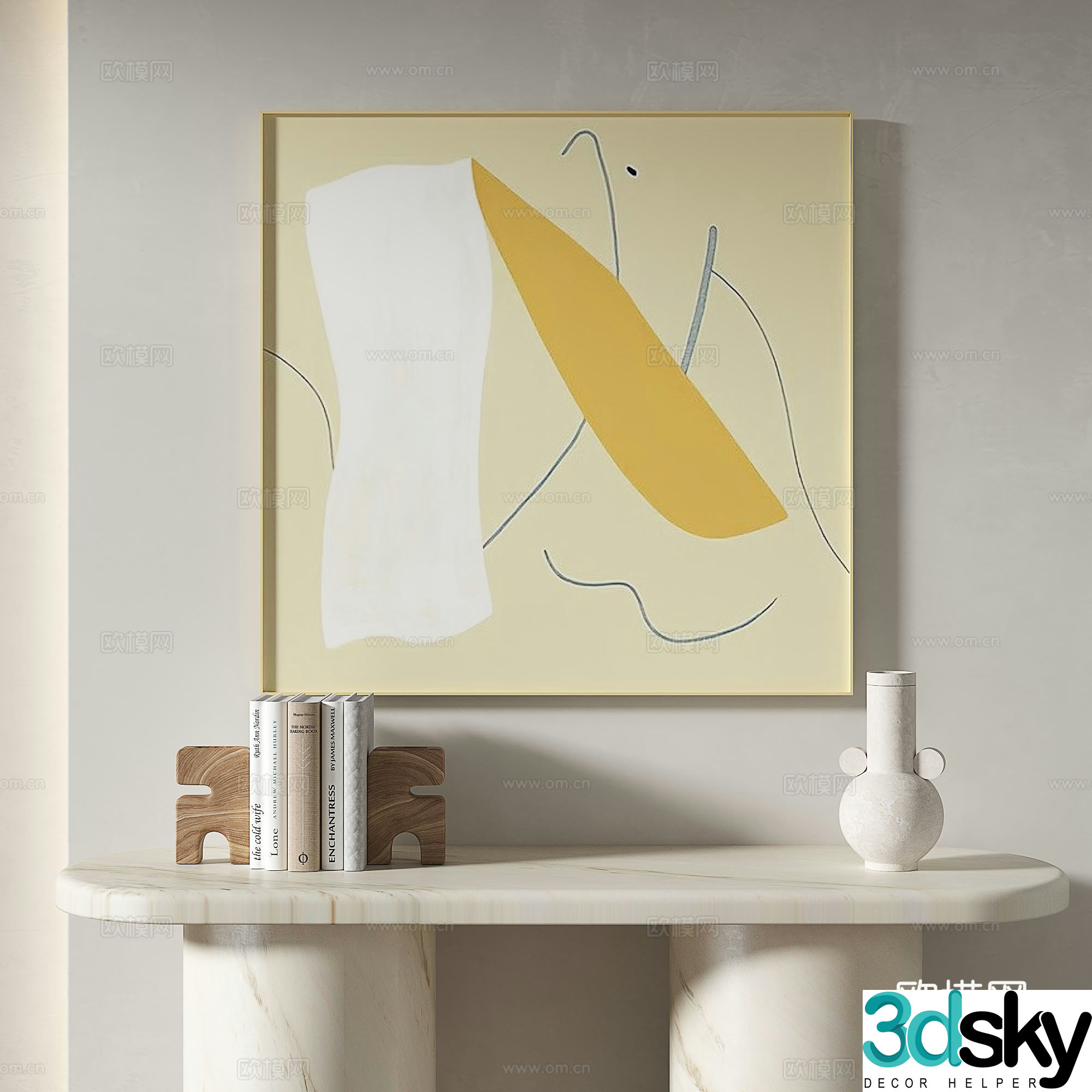 Decorative painting simple painting artistic painting hanging painting 3D model
