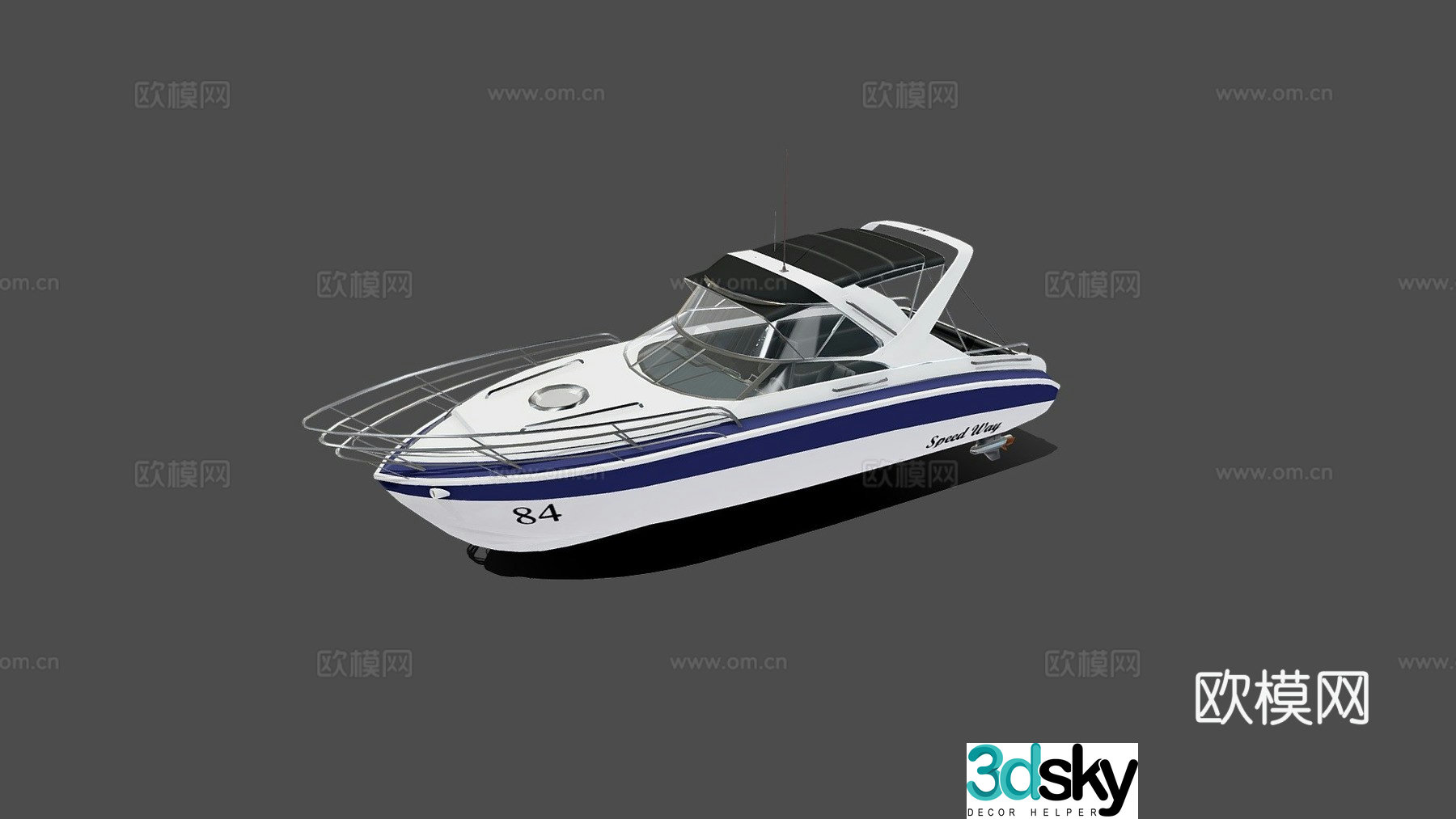 speedboat 3d model