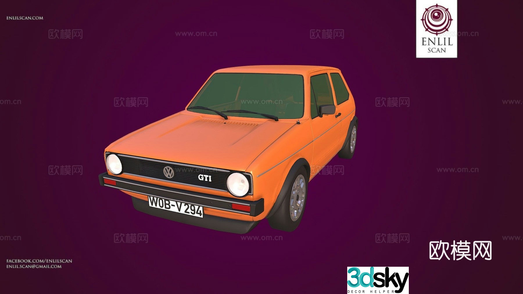 vintage car 3d model