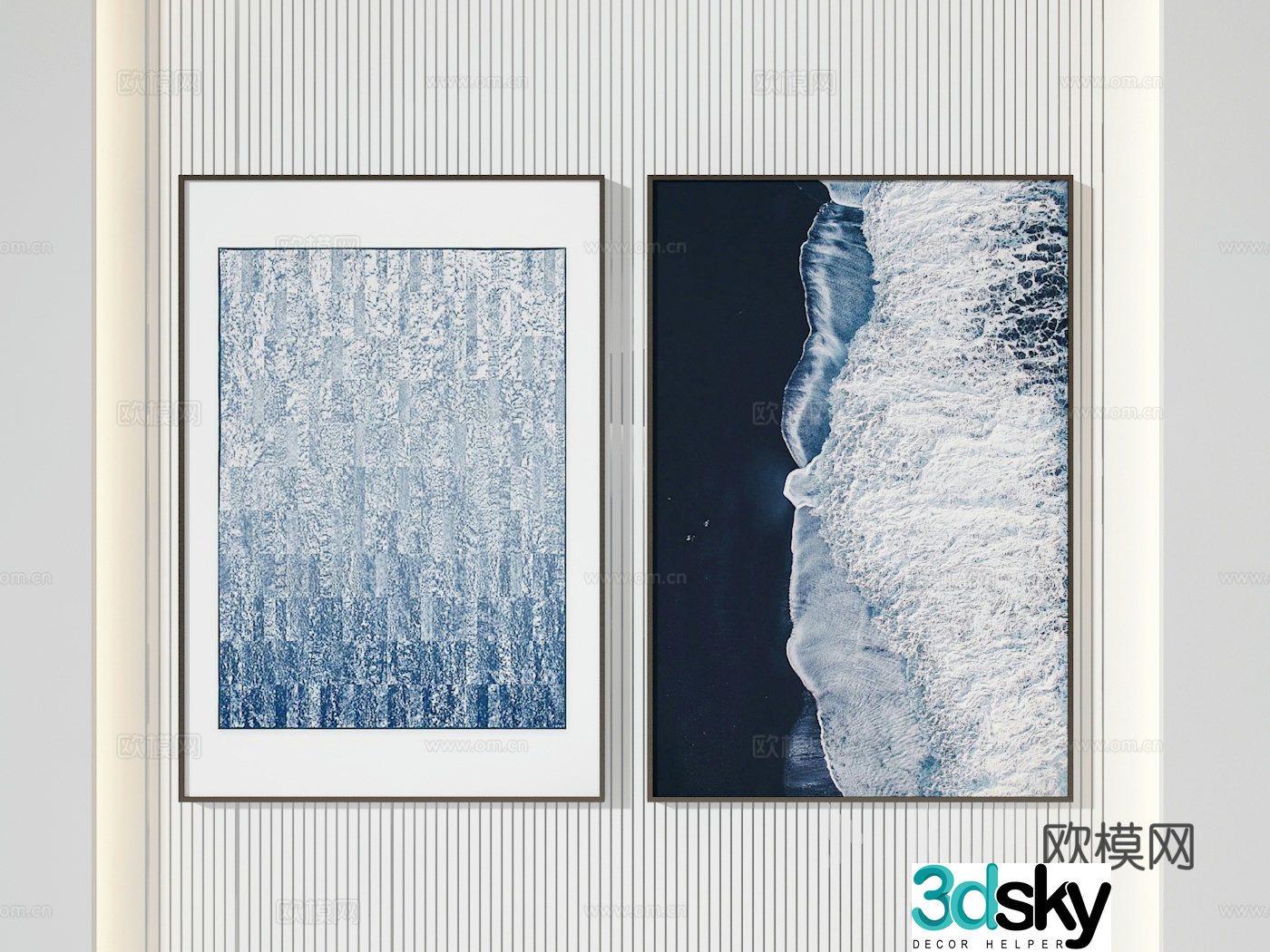 Art hanging painting decorative painting 3d model