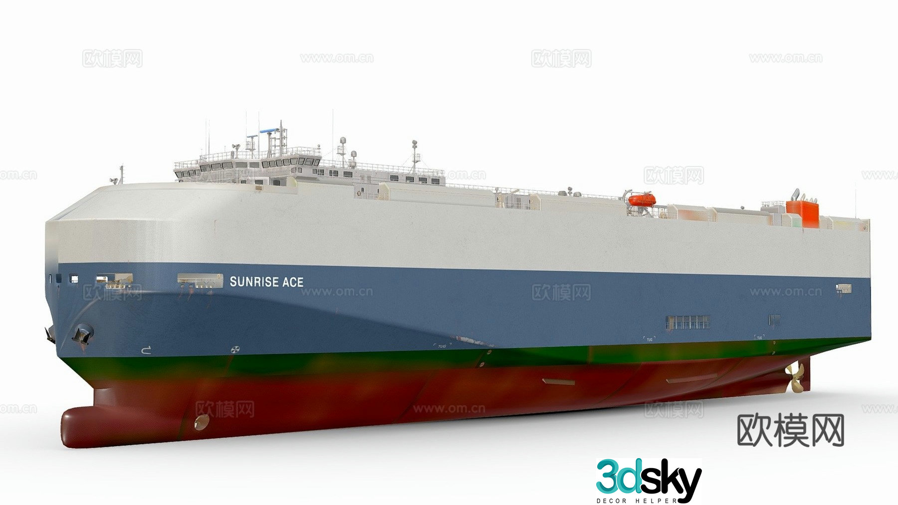 transport ship 3d model