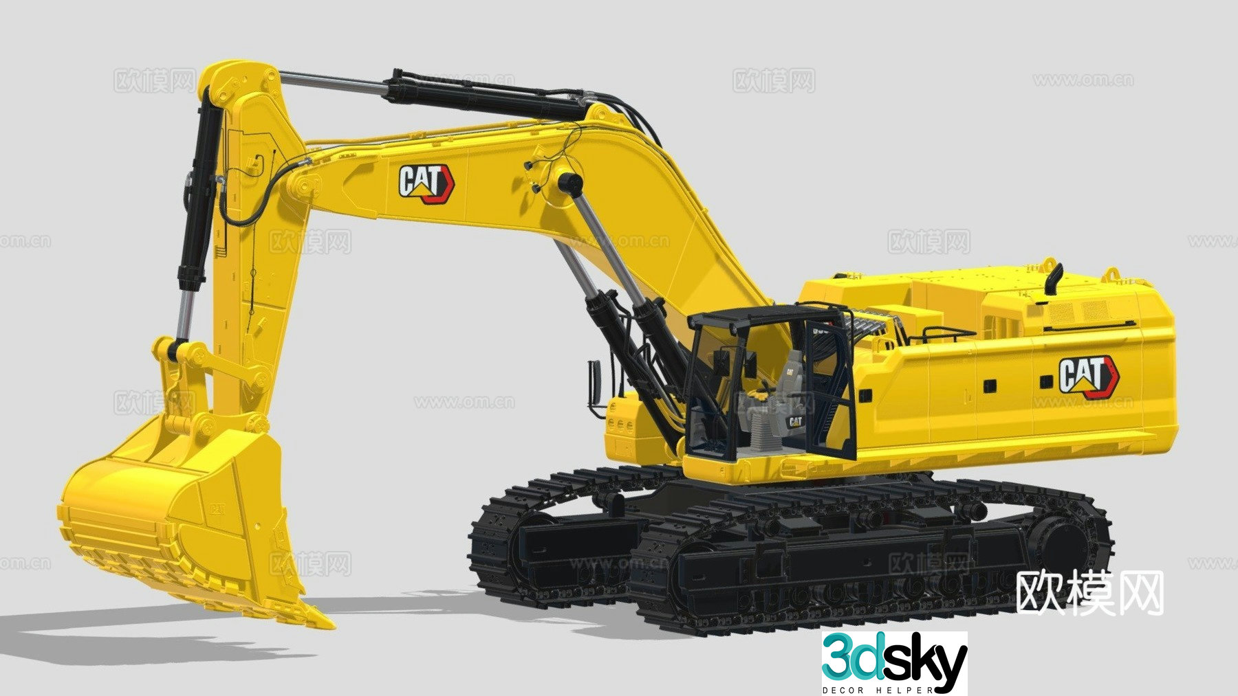 Hydraulic excavator 3d model