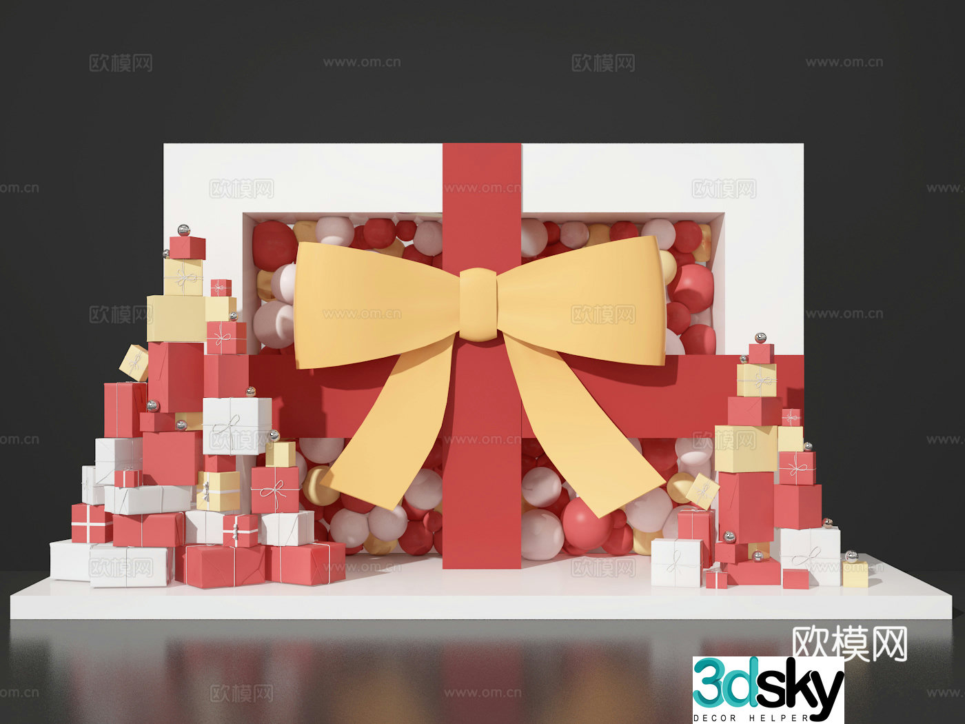 Christmas display commercial display 3d model