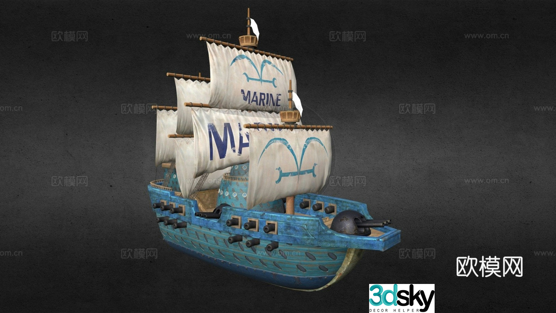 Navy ship 3d model