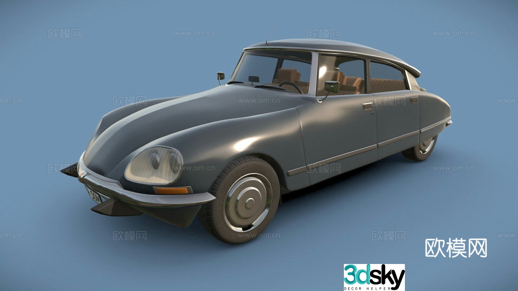 citroen car sedan 3d model