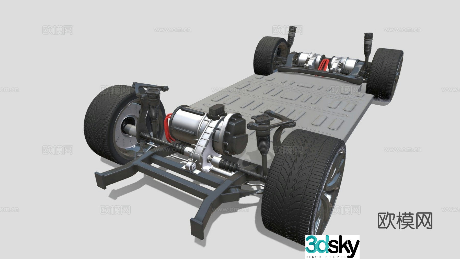 Electric car chassis 3d model